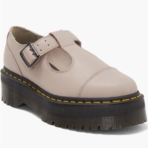 Chunky Mary Jane Platform Shoes in Light Pink